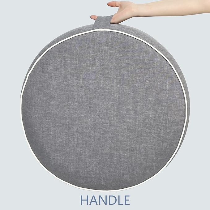 LVTXIII Outdoor/Indoor Inflatable Ottoman, 21"x21"x9" Patio Fo...