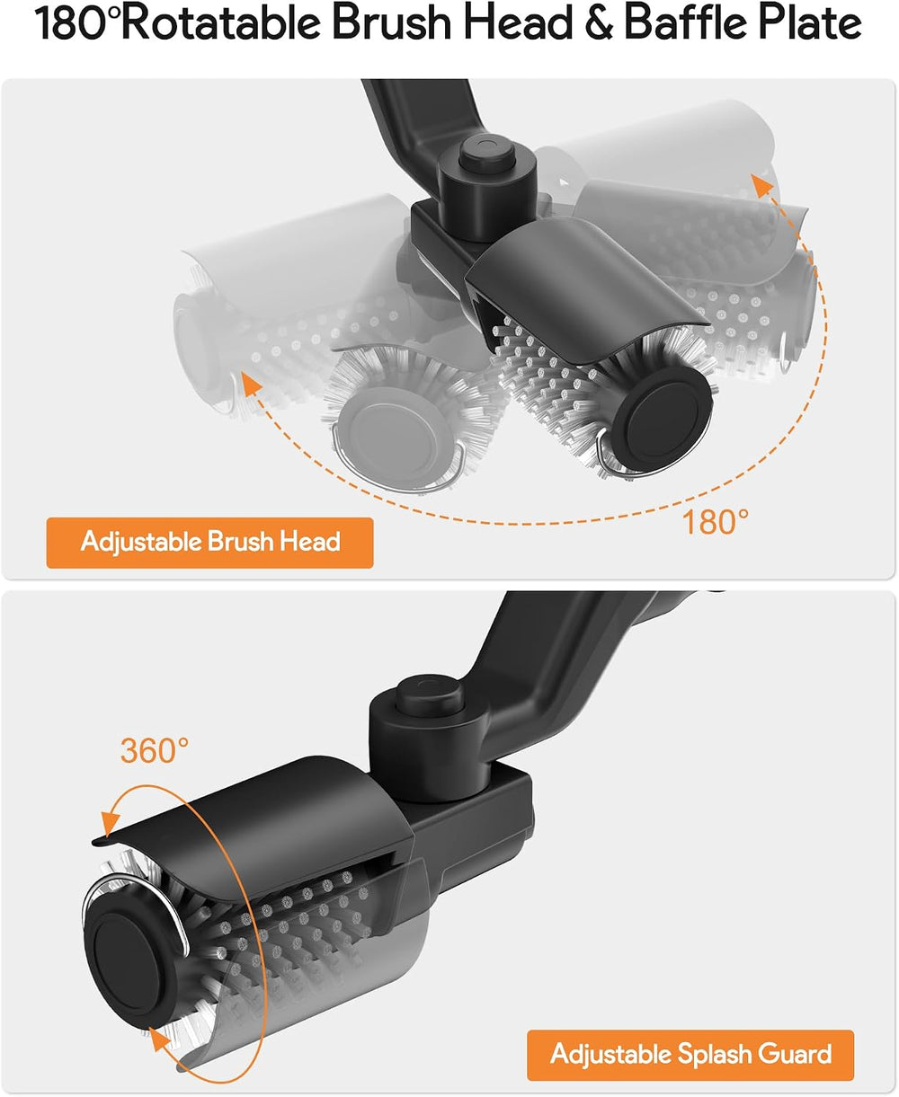 Upgraded Cordless Spinning Electric Grill Brush | 4000mA Battery, 500 RPM, 4 ...