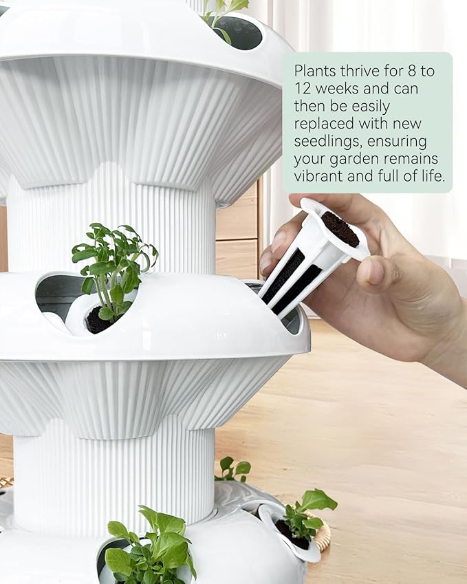 Vertical Hydroponics Growing System Kit, Indoor Outdoor Gardening System Kits...