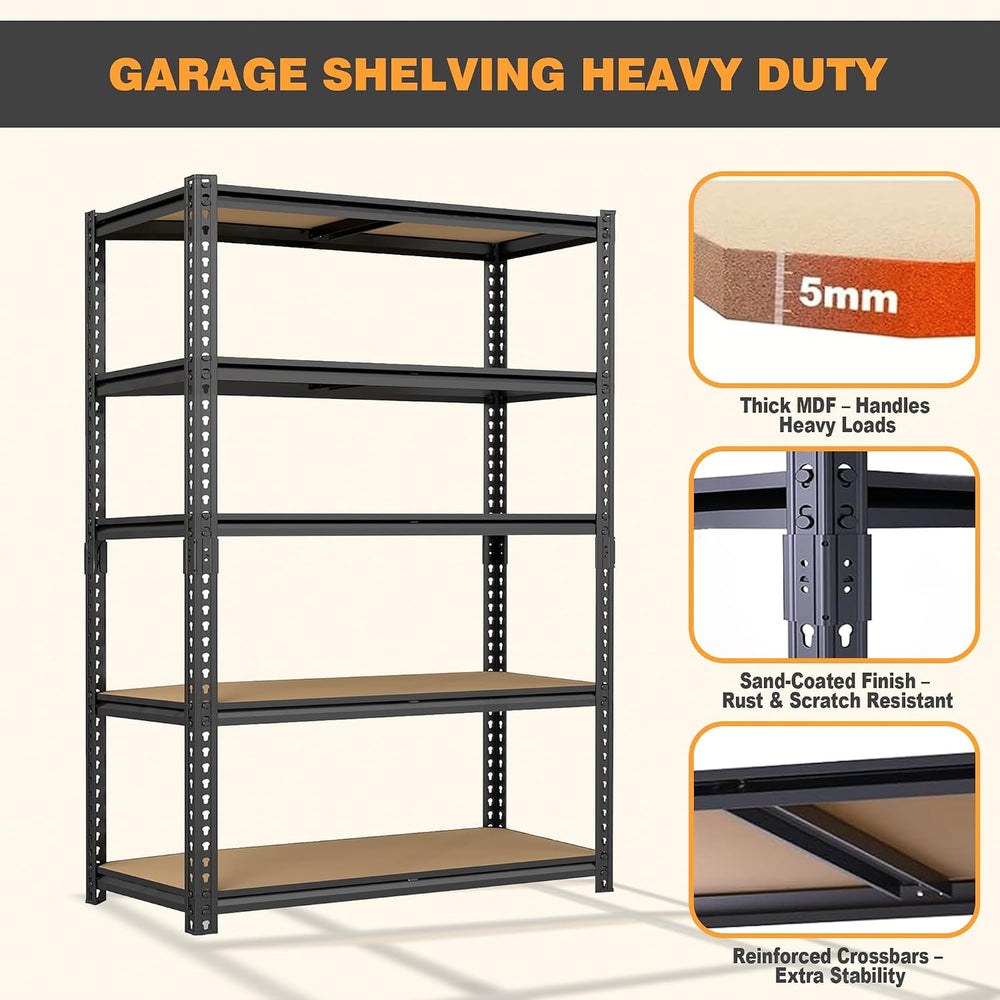 Garage Shelving Load 2400LBS,72H Storage Shelves for Garage