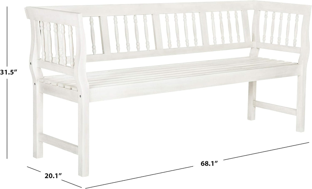 SAFAVIEH Outdoor Patio Furniture Collection – Brentwood Antique White Distres...