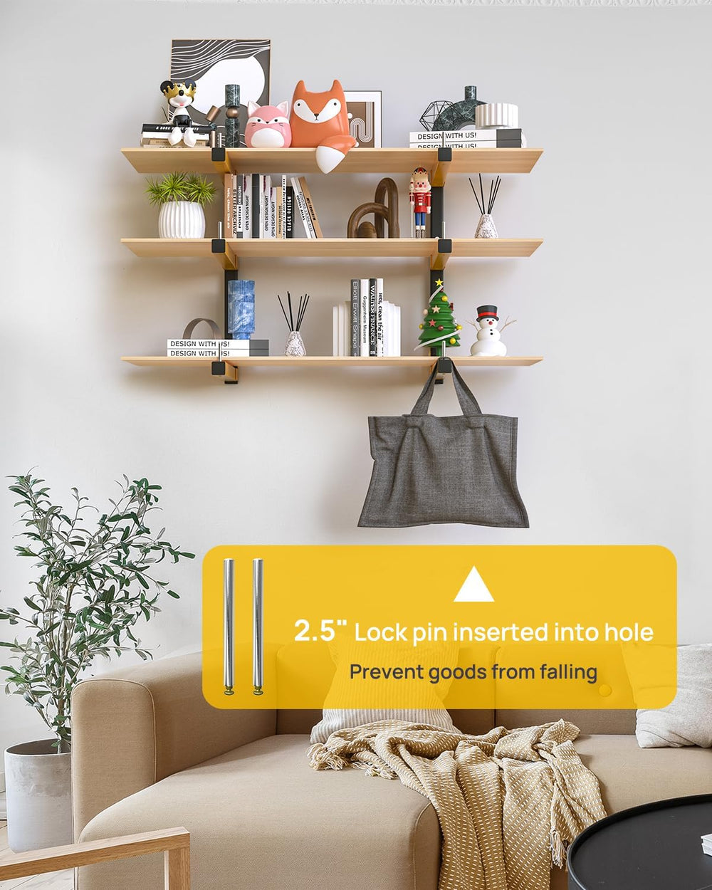 Lumber Rack Wall Mount Storage Racks Folding Wood Organizer Heavy Duty Shelf ...