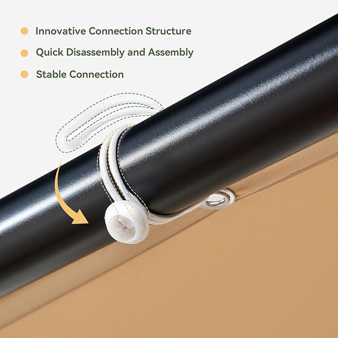 Aoxun 10x12 Lean to Gazebo Outdoor Pergola with Water Resistant & UV-Resi...