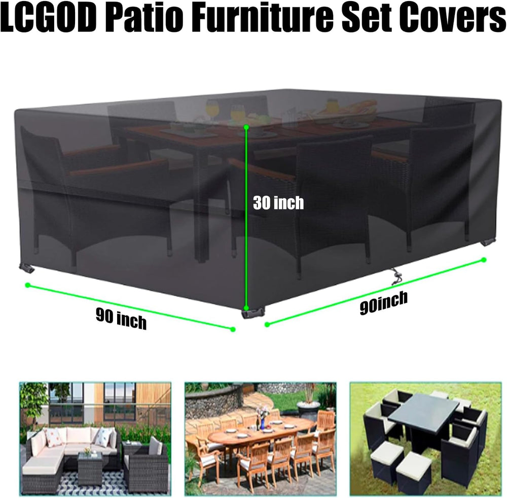 Patio Furniture Cover,Outdoor Furniture Cover Waterproof 90*90*30 In