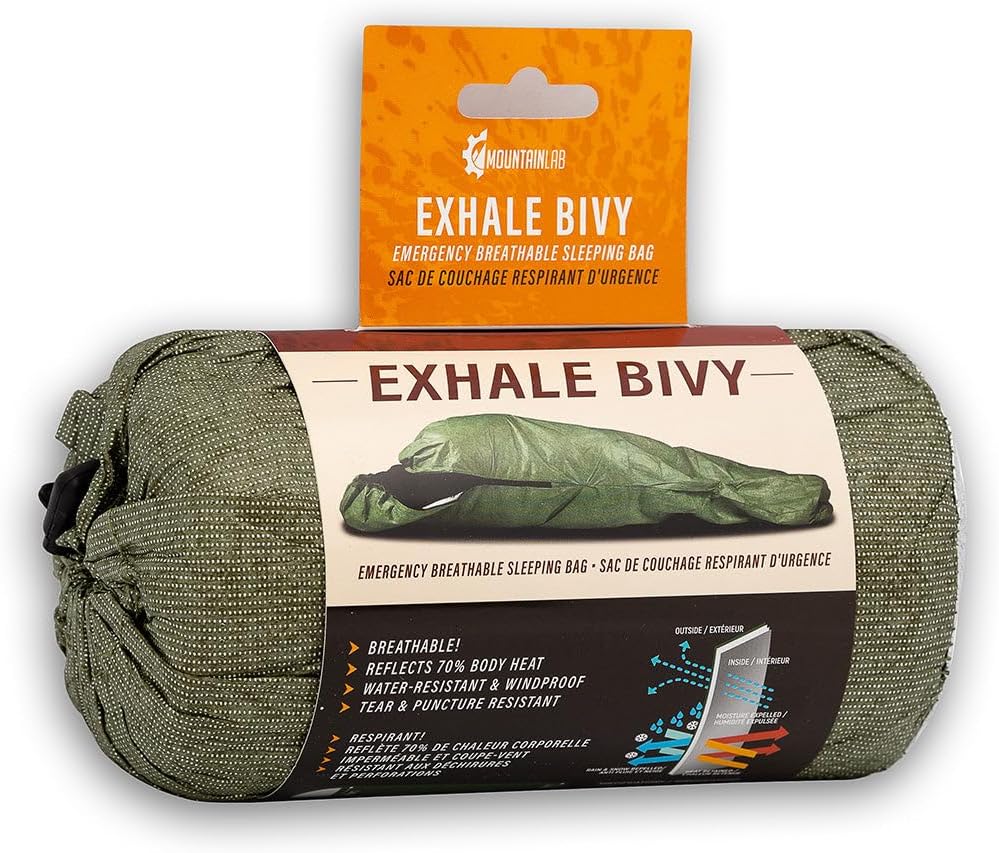 Mountain Lab Exhale Emergency Bivy Breathable Sleeping Bag Survival Sleeping ...