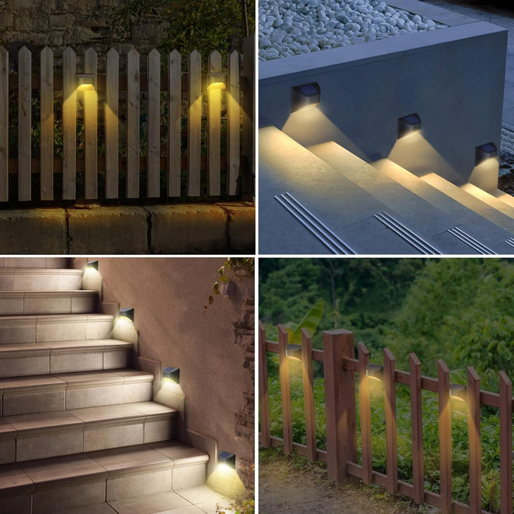 Solar Fence Lights，Deck｜Step ｜Stair Lights，Warm White/Daylight/Cool White Opt...