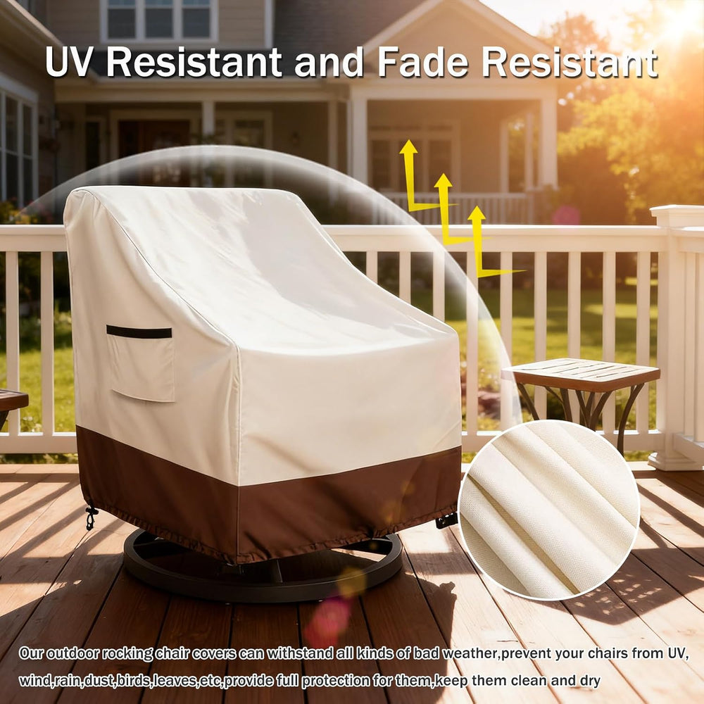 Outdoor Swivel Chair Covers Waterproof, 2 Pack 600D Heavy Duty Patio Furnitur...