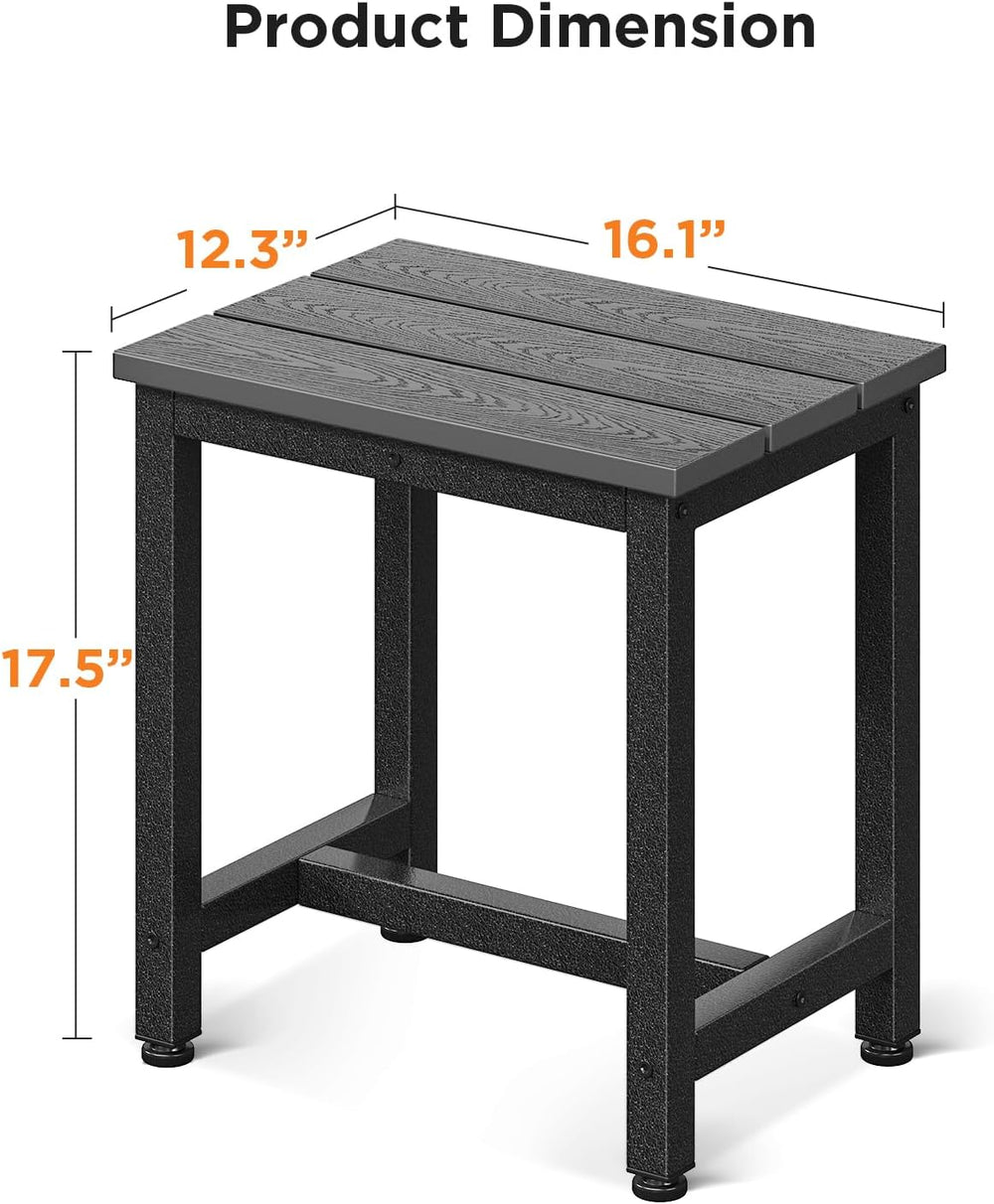 ODK Outdoor Side Tables Set of 2, Adirondack Patio End Table with Weather-Res...