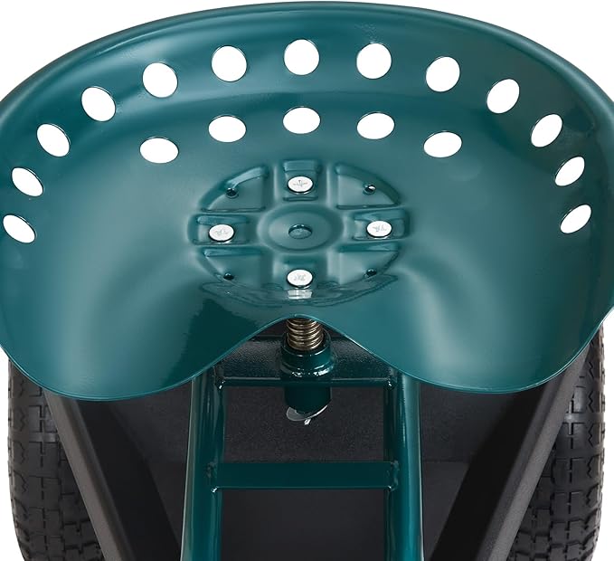 VEVOR Garden Cart Rolling Workseat with Wheels, Gardening Stool for Planting,...