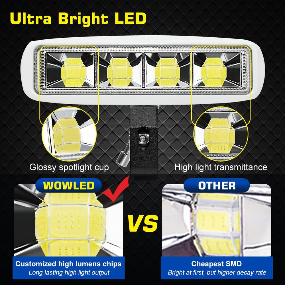 WFPOWER Clamp on Boat Spotlights, Flexible LED Spreader Marine Spotlights Wat...