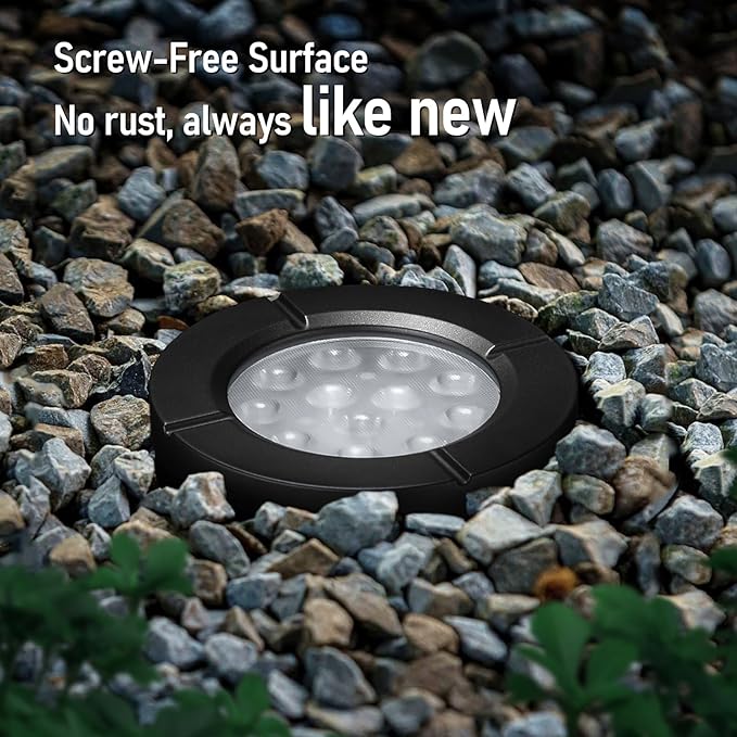 LEONLITE Dia. 4 Inch 5CCT Well Lights Landscape LED In Ground, 5 Color Temper...