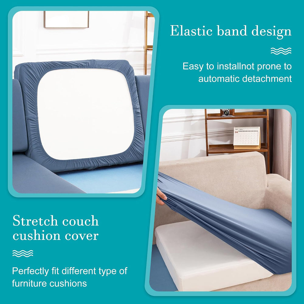 12 Pcs Outdoor Cushion Covers, Patio Sofa Cushion Covers Replacement