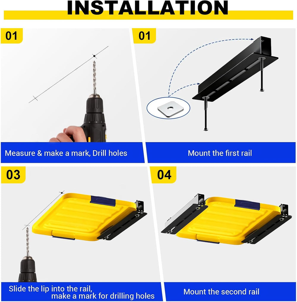 6 Pack Overhead Garage Storage Racks, Heavy Duty Ceiling Storage Rack