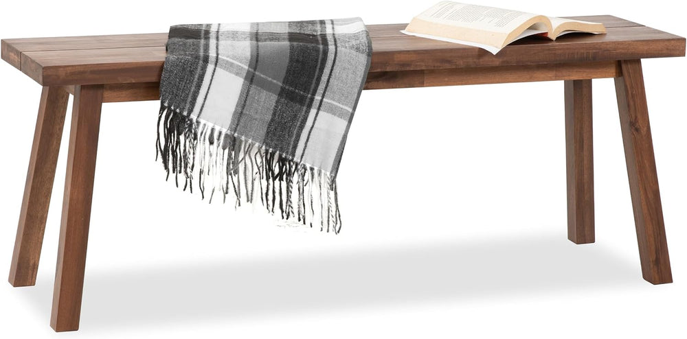 VICTORY RELAX Solid Wood Bench - Minimalist Design, Acacia Wood Construction,...