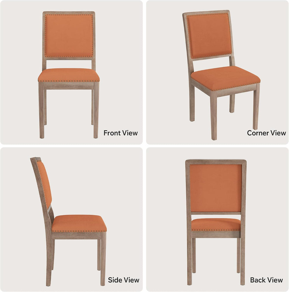 Dining Chairs Set of 8, Mid Century Modern Upholstered Dining Room Chairs, Fa...