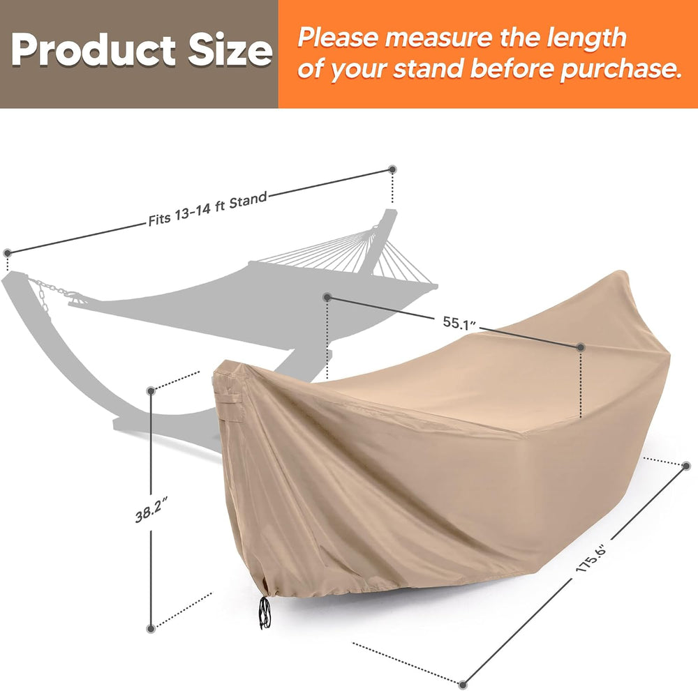 Hammock Cover, Water-Resistant Polyester Hammock Stand Cover for 14ft Arc Sta...