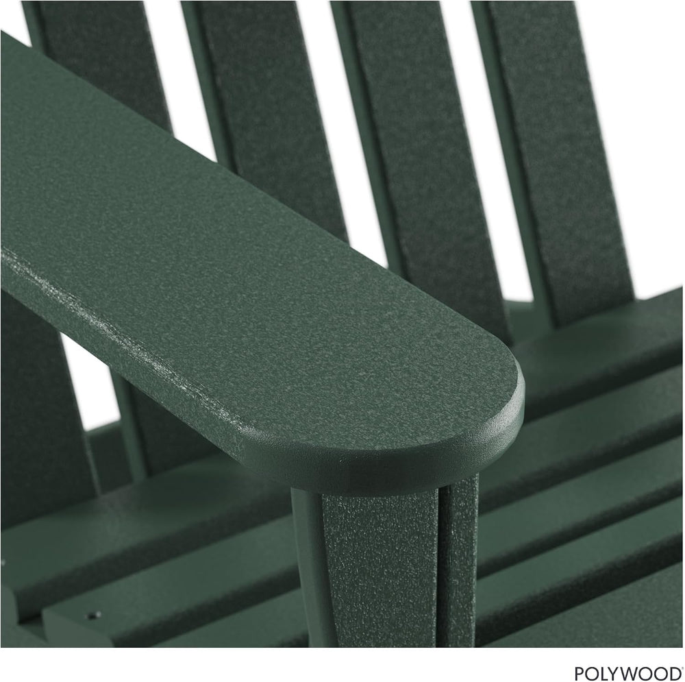 POLYWOOD AD4030GR Classic Outdoor Adirondack Chair, Green