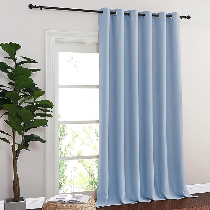 NICETOWN Blackout Sliding Glass Door Curtains, Room Darkening Thermal Insulat...
