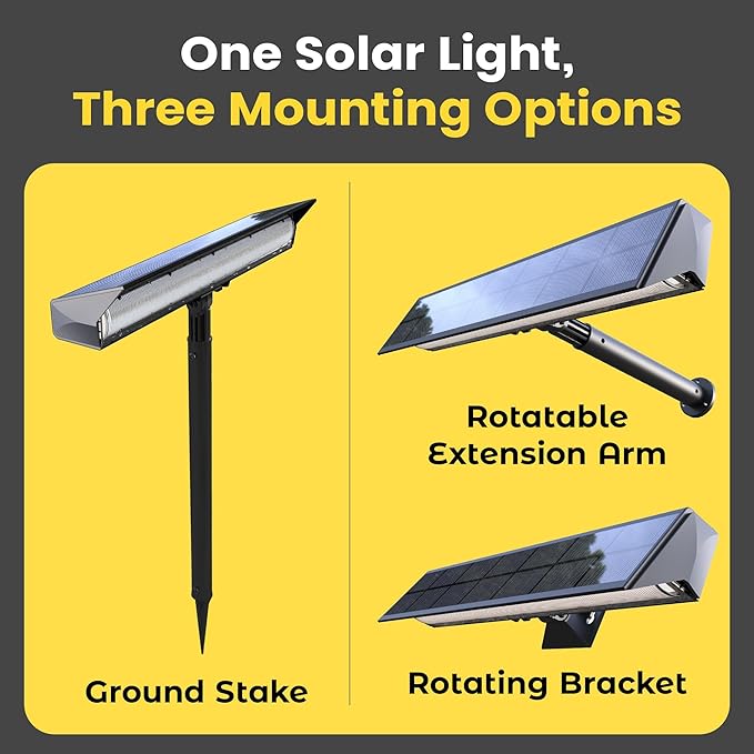 Brighticonic Solar Sign Lights Outdoor Black – LED Solar Sign Light for House...