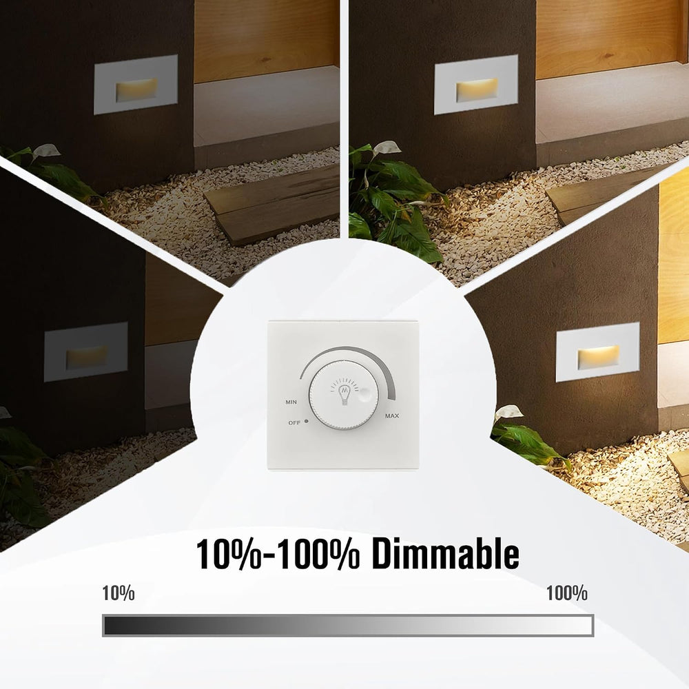Step Lights Outdoor Indoor Stair Lights 120V Dimmable 3CCT 4W 3PACK