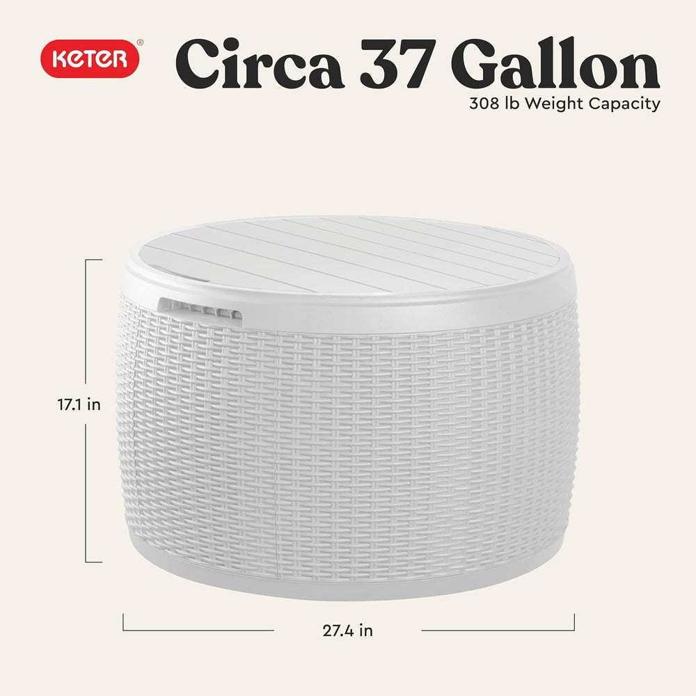 Keter Circa 37 Gallon Resin Deck Box Stool