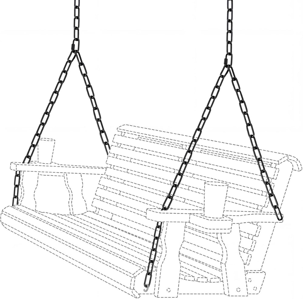 Porch Swing Hanging Chain, Black