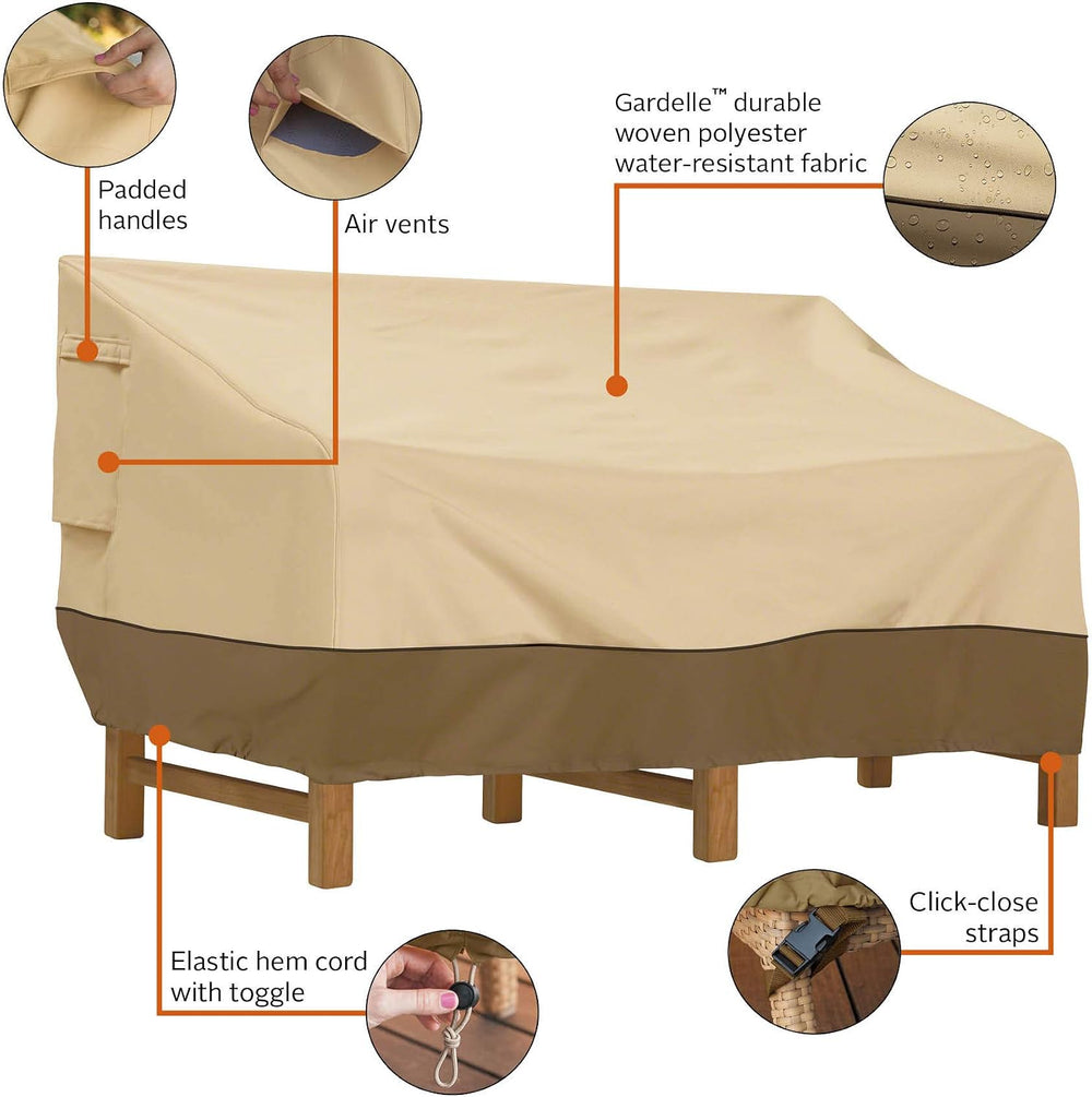 Classic Accessories Veranda Water-Resistant 76 Inch Deep Seated Patio Sofa/Lo...