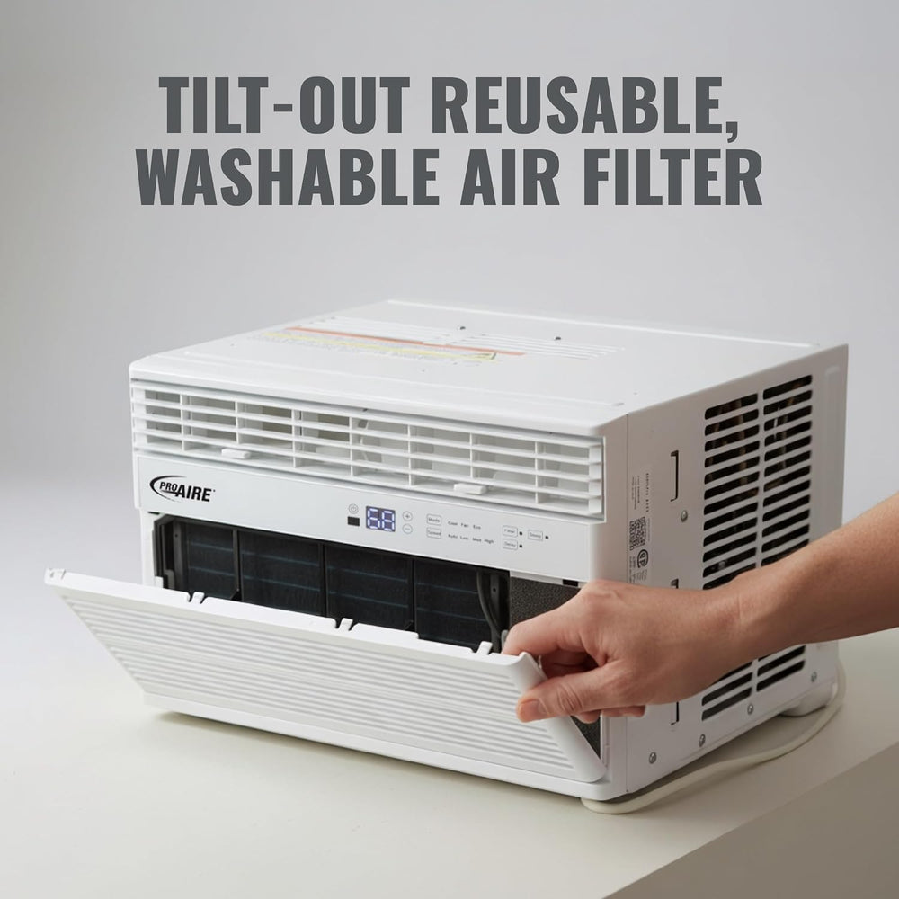 ProAire 8,100 BTU Window AC Unit with Dehumidifier, Quiet, 350 Sq Ft, 115V