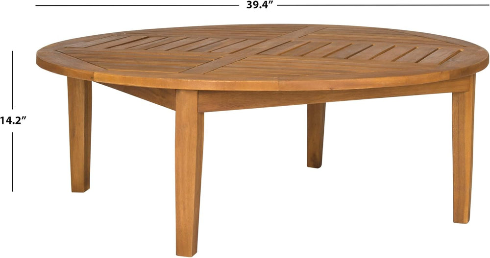 SAFAVIEH Outdoor Danville Wood Coffee Table, Natural PAT6715A