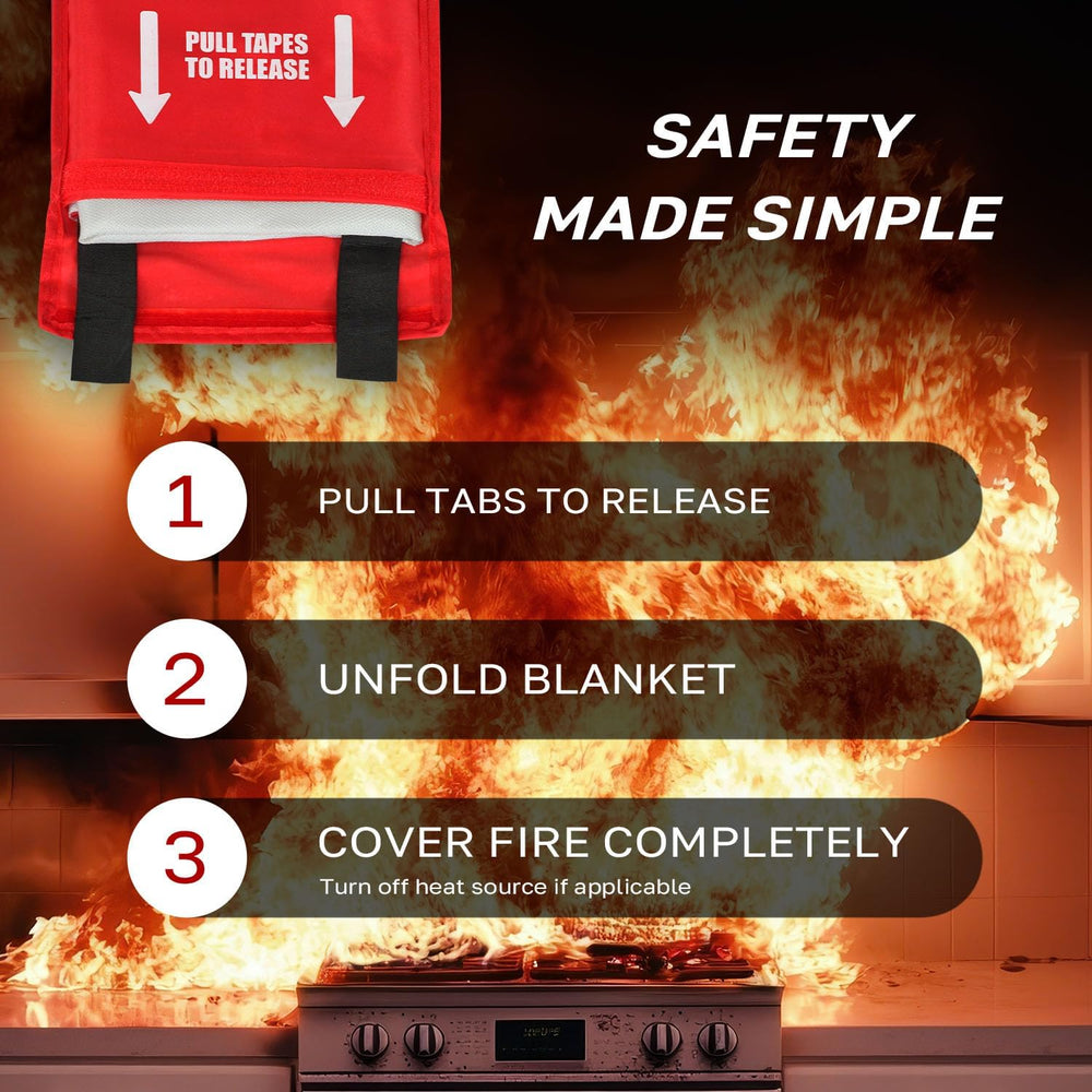 Signature Series Fire Blanket, Flame Suppression Fiberglass Blanket for Home ...