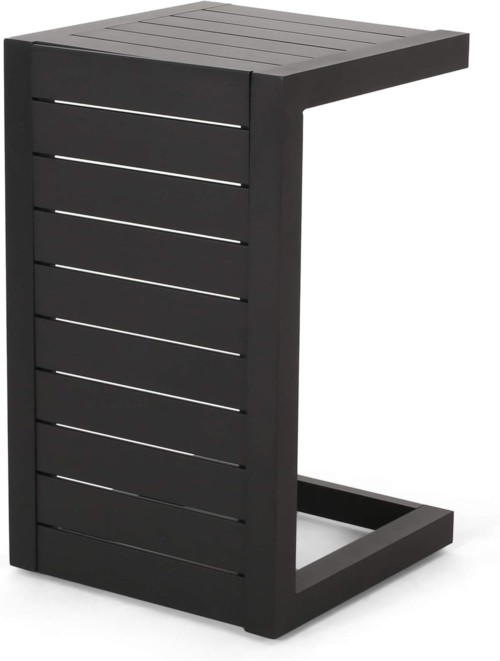 Christopher Knight Home Jesse Coral Outdoor Modern Aluminum C-Shaped End Tabl...