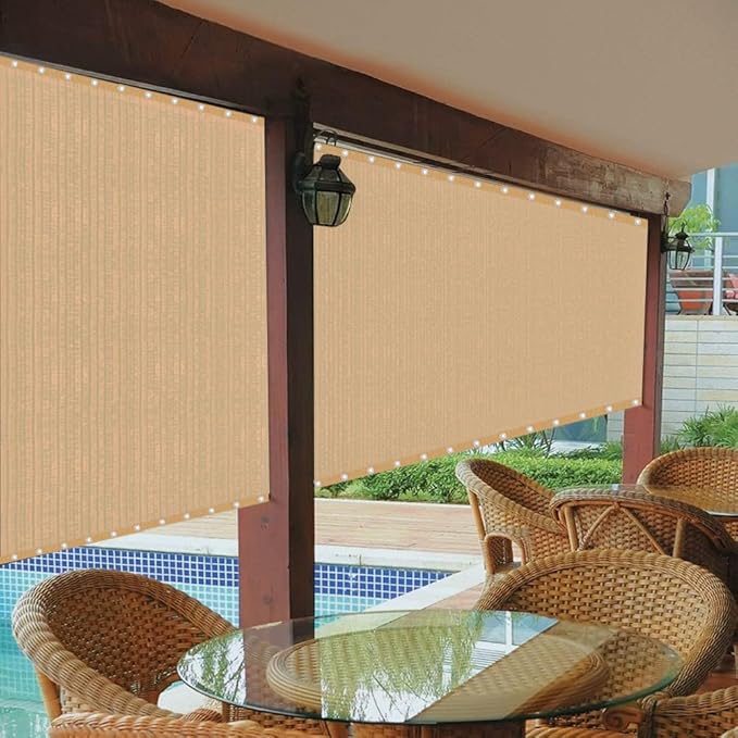90% Shade Cloth Sun Shade Fabric Privacy Screen Shade Cover for Patio Garden ...