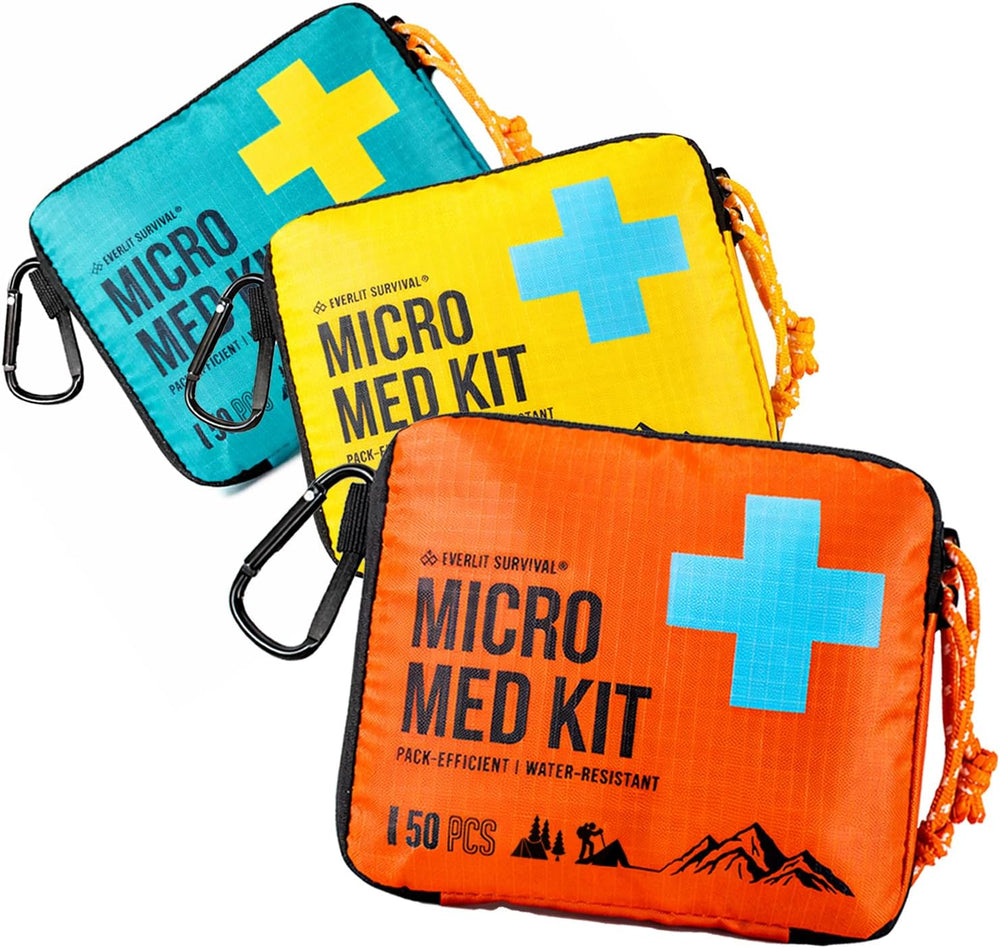EVERLIT Mini First Aid Kit [3-Pack], Ultralight Compact Water-Resistant Hiker...