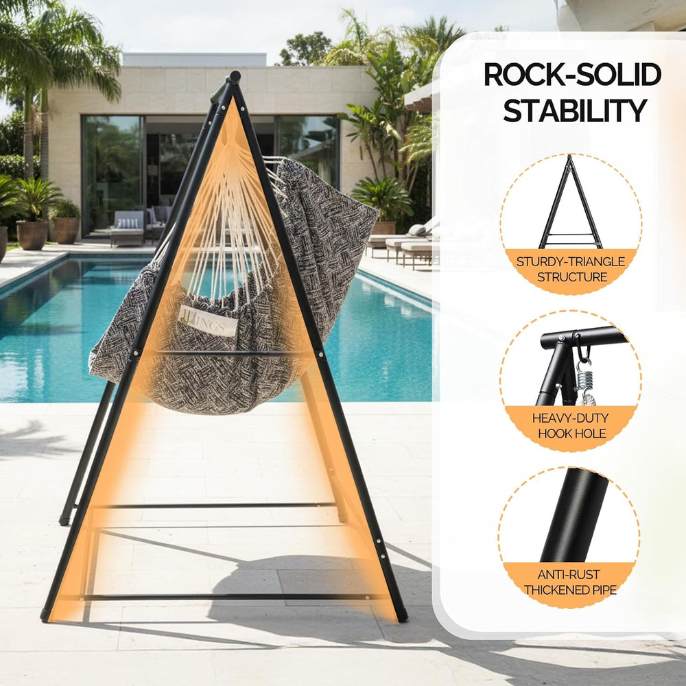 Hammock Chair Stand, Heavy Duty Steel Stand with Stable Construction, 660 LBS...