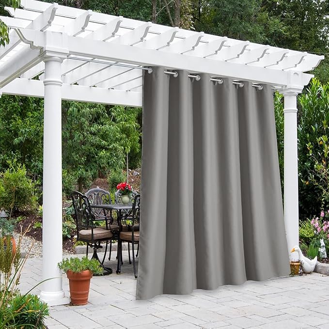 NICETOWN Room Darkning Bedroom Curtain W84 x L84, Stainless Steel Grommet Top...