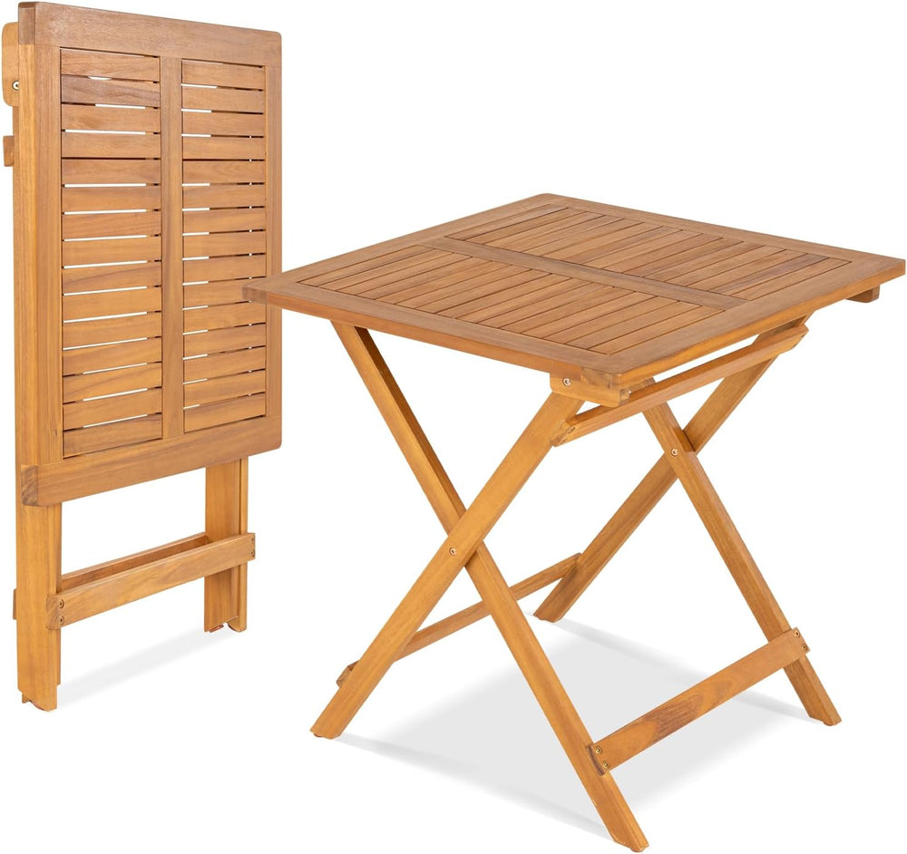 IDZO Legolas FSC Acacia Wooden Folding Table for Outdoor & Patio, 270lbs