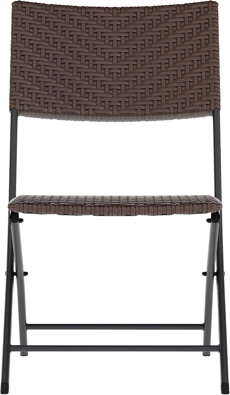 EMMA + OLIVER Brown/Black Three Piece Folding Bistro Set