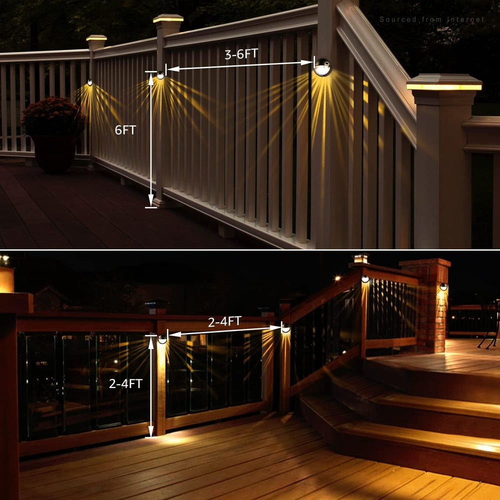 LEONLITE 6-Pack 3000K Unique Rays LED Deck Lights Outdoor Oil Rubbed Bronze |...