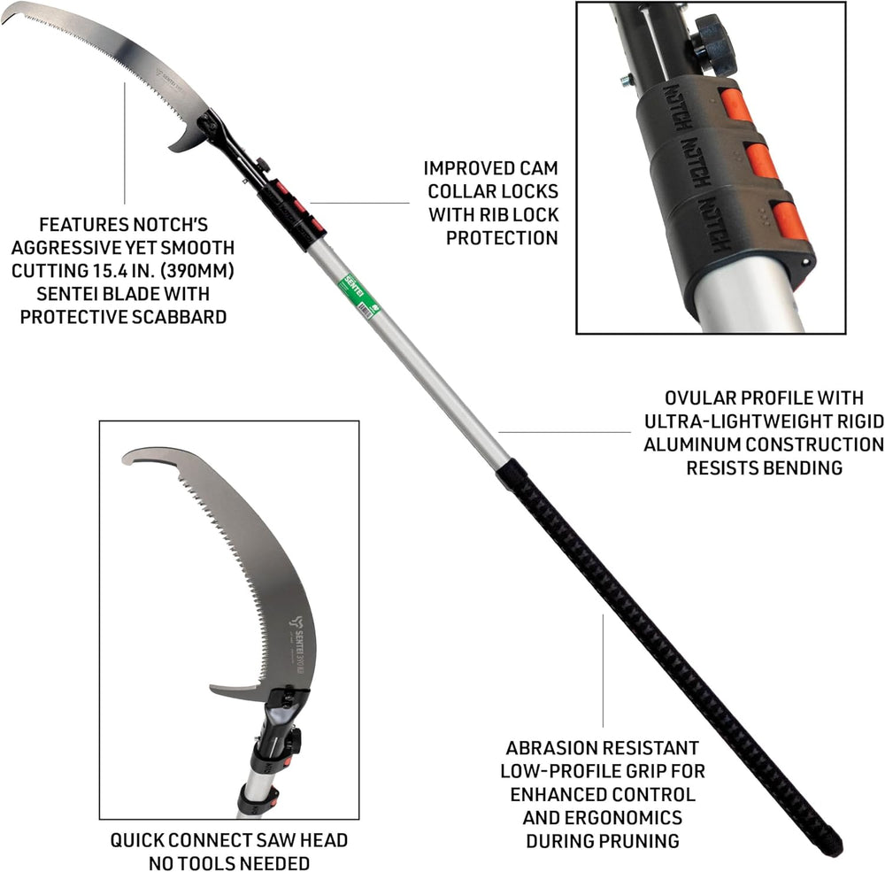 Notch 21' Sentei 4-Section Telescoping Aluminum Polesaw 15.4" (390mm...