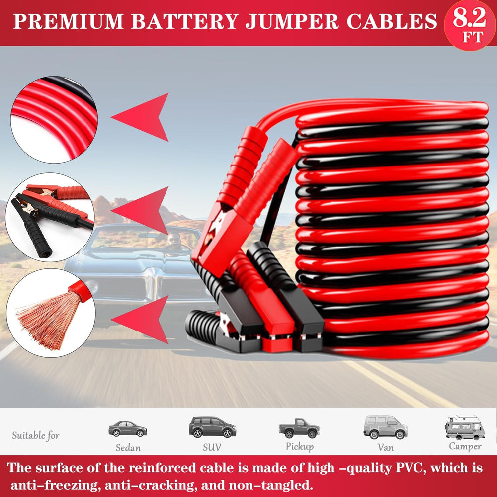 Auto Emergency Kits Vehicles with Jumper Cables headlamp Car Safety Kits
