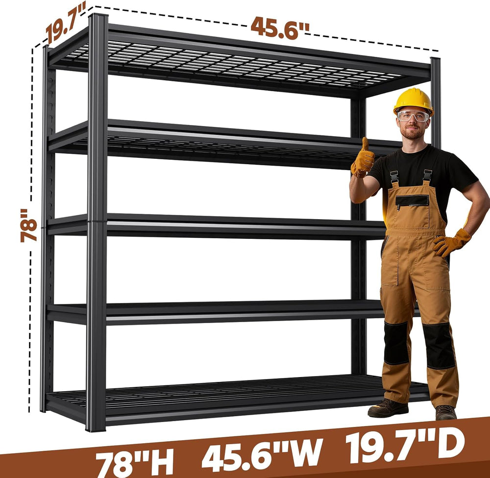 Garage shelving,Adjustable Storage Shelves,Wire 78''H*45.6''W...