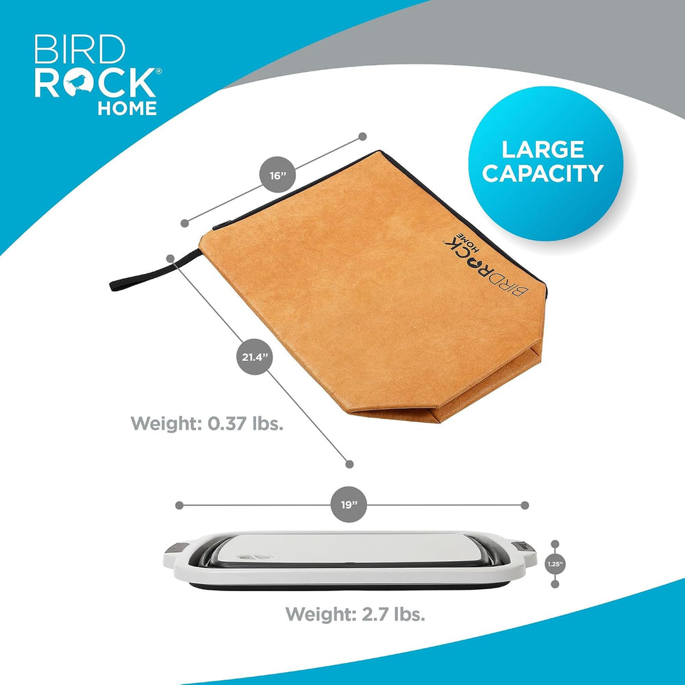 BIRDROCK HOME Collapsible Large BBQ Prep Tub & BBQ Resting Bag - Multi-Fu...