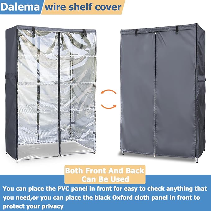 Waterproof Shelf Cover,600D Heavy Duty Dustproof Storage Wire Rack Covers,Out...