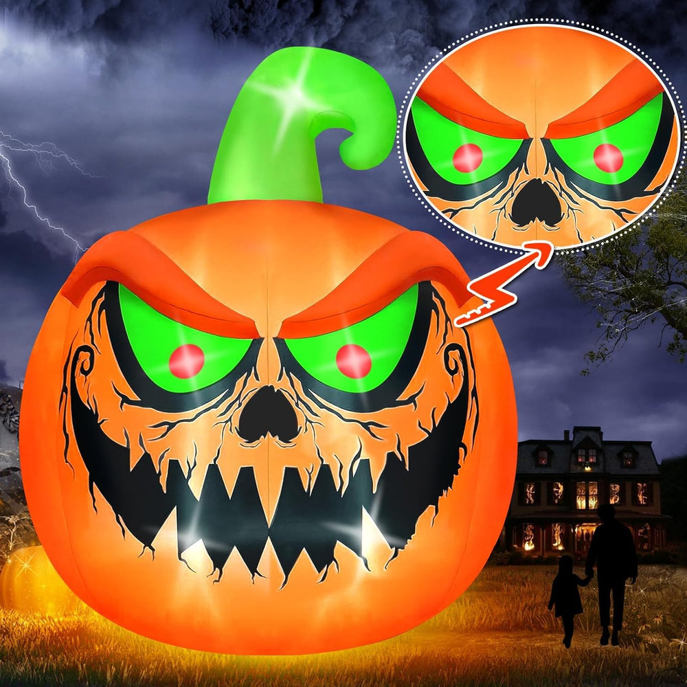 Kalolary 15 FT Giant Halloween Inflatable Pumpkin Outdoor Decorations Blow Up...