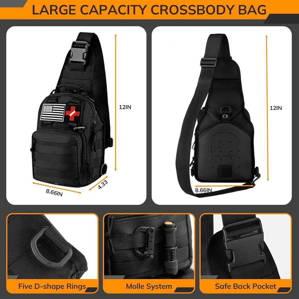 Survival Kit, 250pcs Survival Tools Tactical Gear and Trauma Bag, Survival Fi...