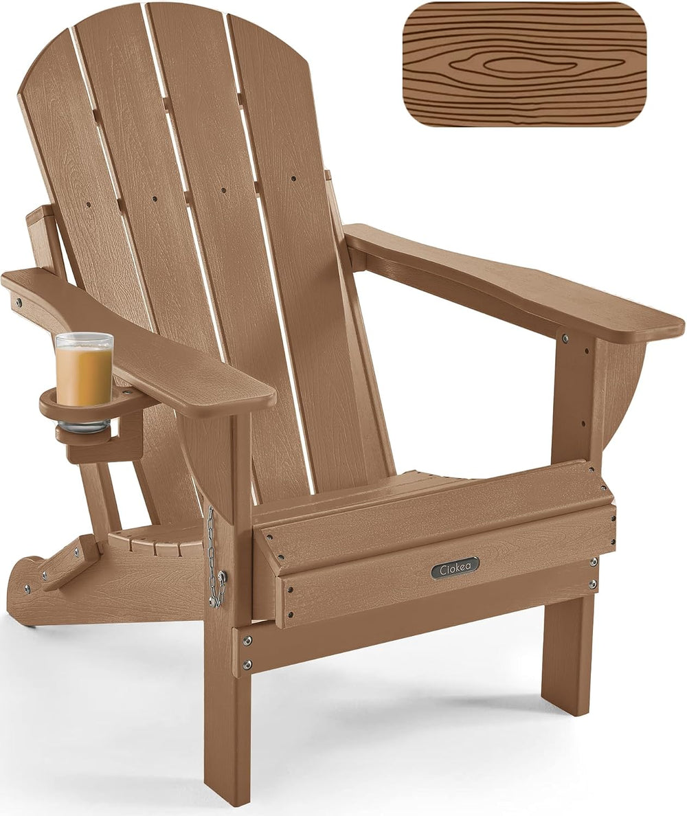 Folding Adirondack Chair Wood Texture, Patio Adirondack Chair Weather Resista...