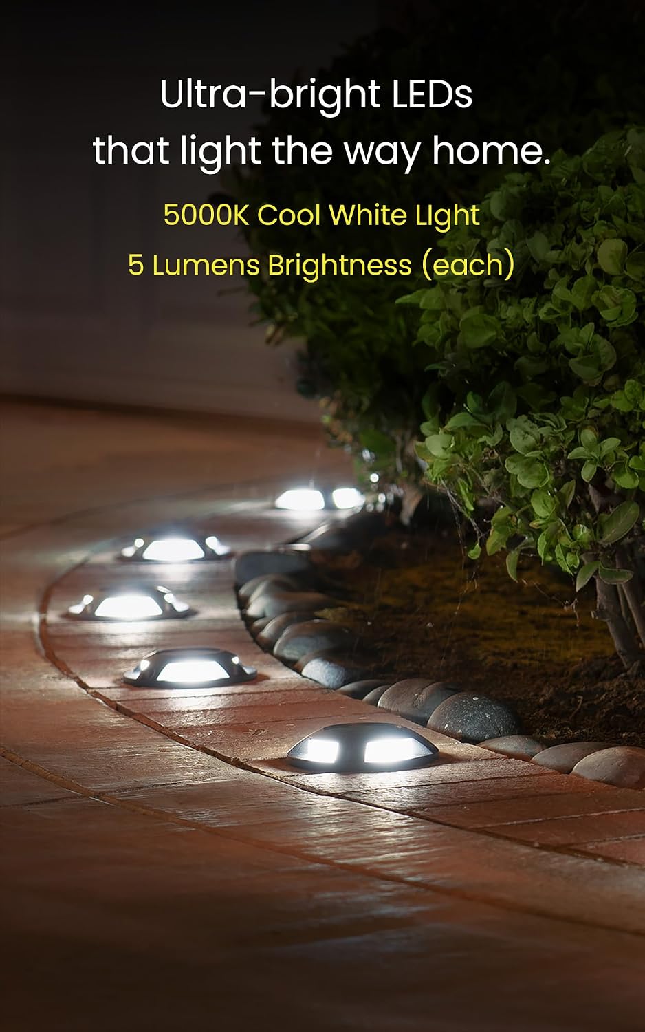 Home Zone Living 12PK Solar Deck Lights, Outdoor Dock and Driveway
