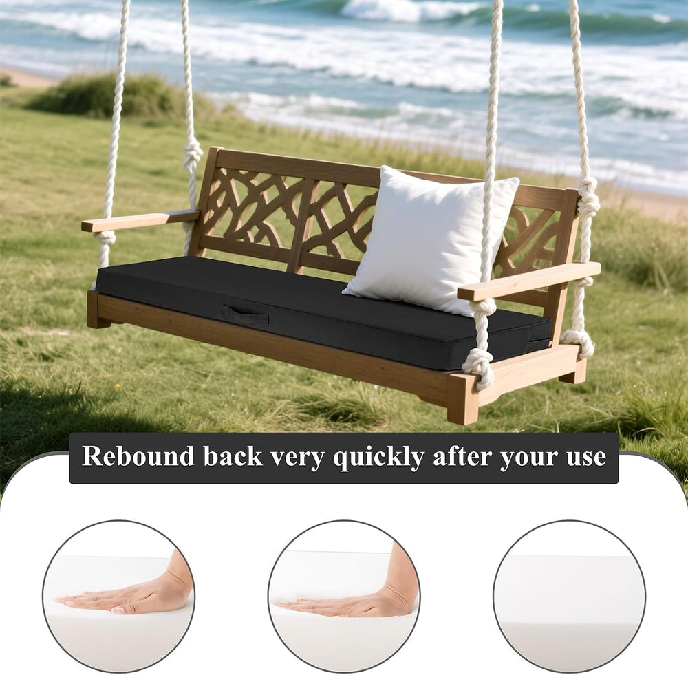 SHACOS Outdoor Bench Cushions 45 x 16 x 3.2 Inch with Handle