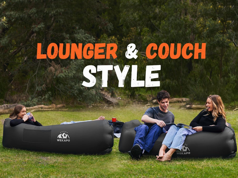 WEKAPO Inflatable Couch Air Lounger Chair - Camping & Beach Accessories, ...