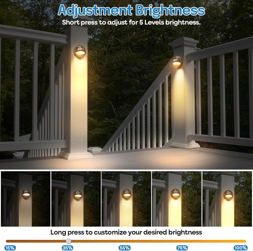 HIBOITEC Low Voltage Deck Lights Kit with Transformer Timer 2700K 8Packs